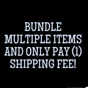 Discount and 1 shipping fee for bundled items!!!
